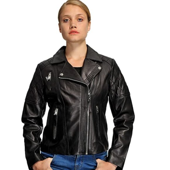 women´s motorcycle leather jacket
